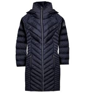 NEW MICHAEL KORS women's chevron double layer zipper packable coat in black